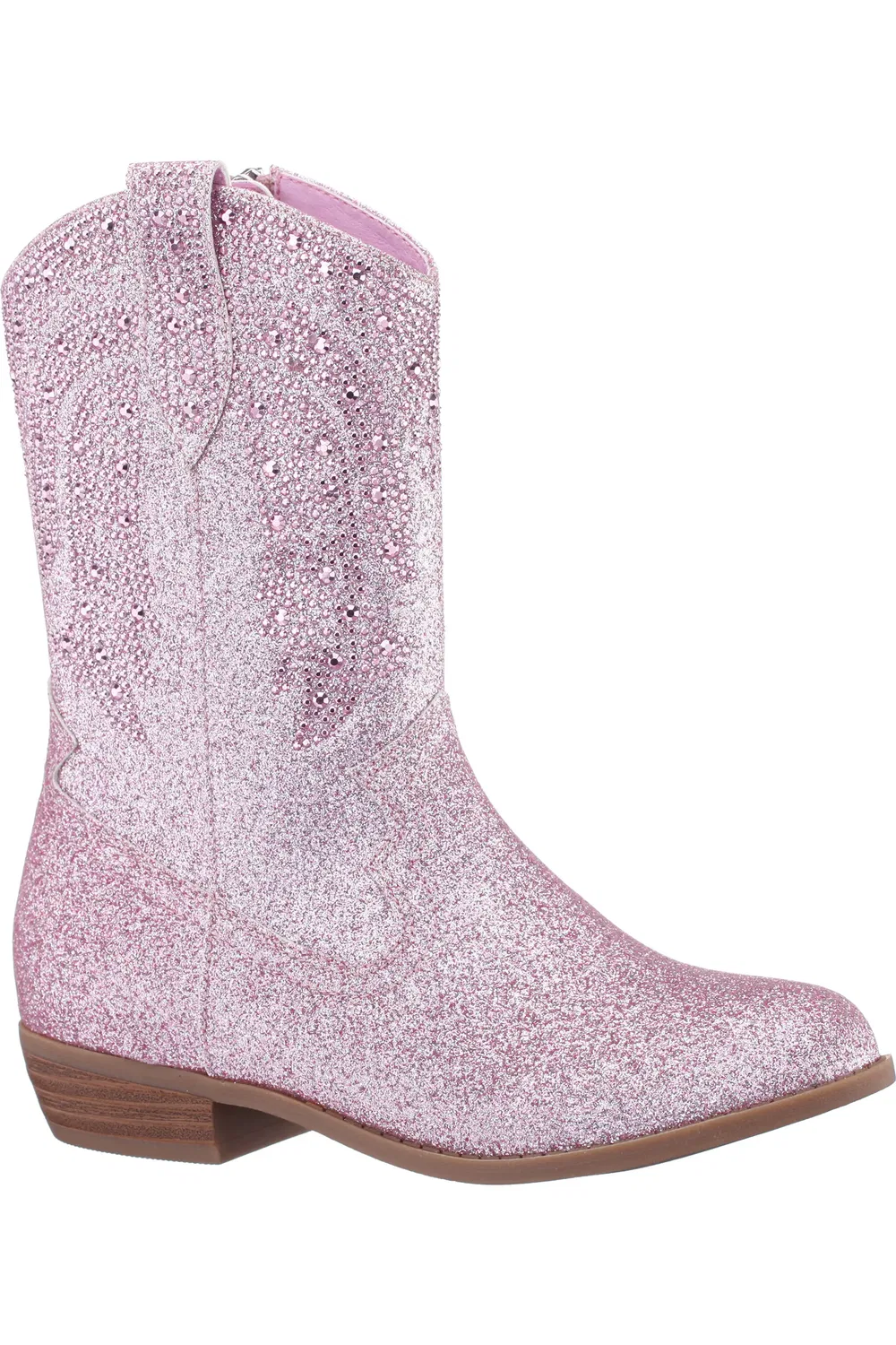 Детские ботинки вестерн с пайетками Hawley Nina, Light Pink Glitter Stones