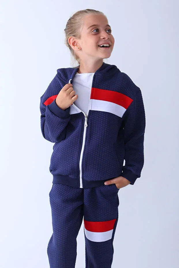 Детская стеганая куртка с принтом Sportswear Piamini, Navy Blue