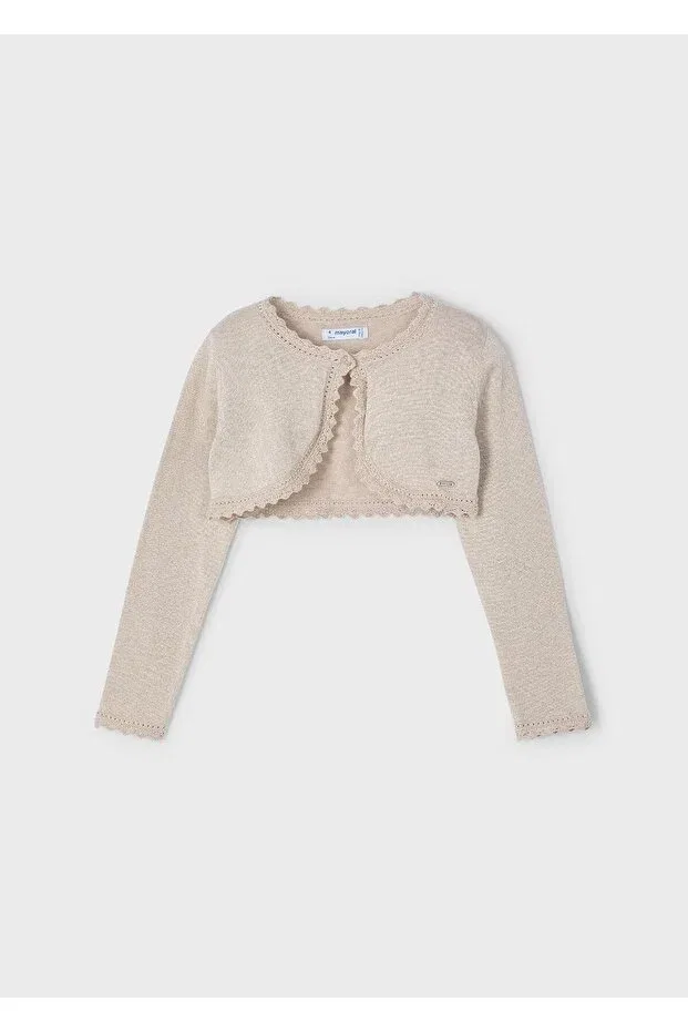 Детский кардиган для девочек хлопковый Mayoral, Beige