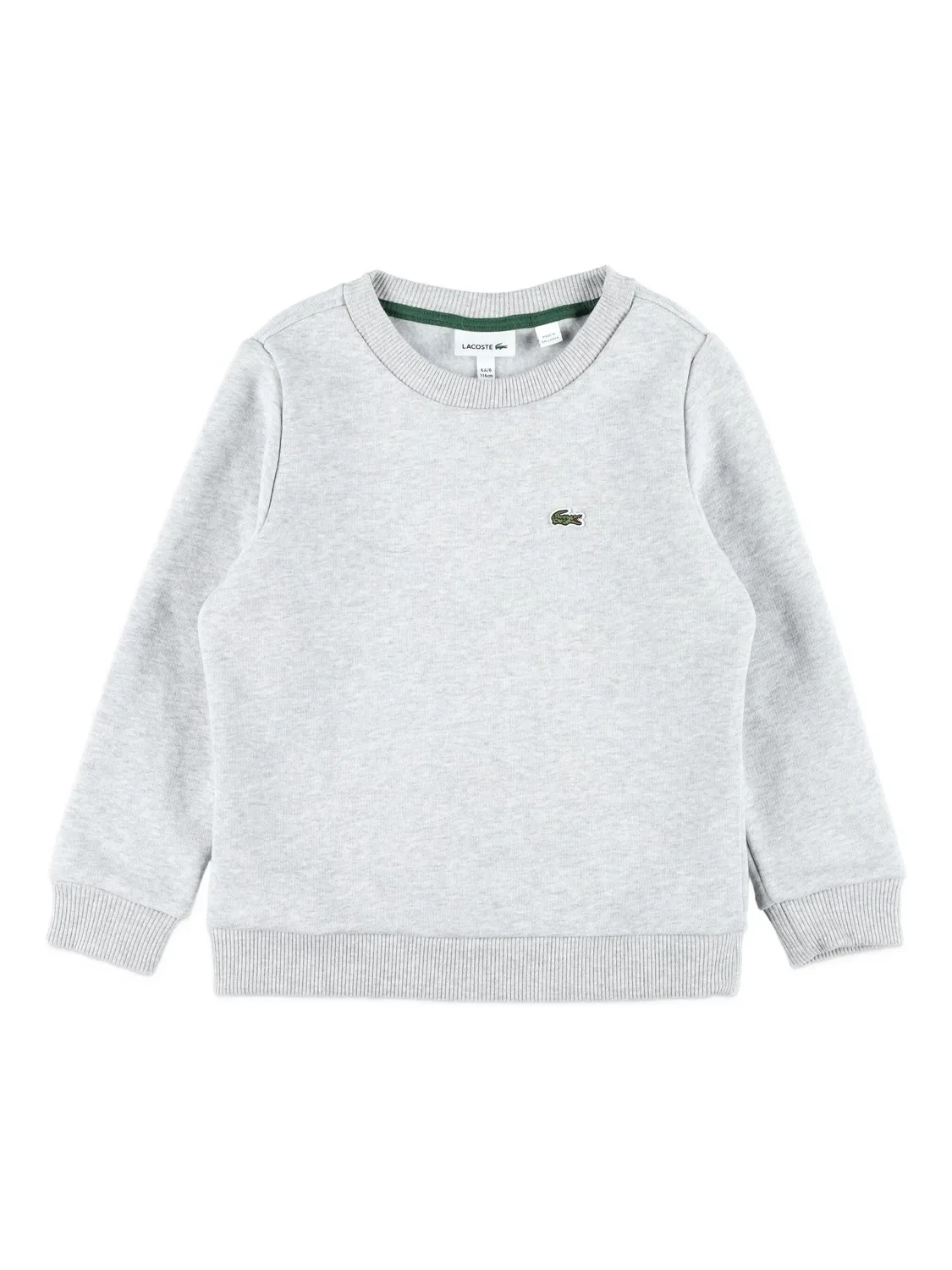 Свитшот из флиса серого цвета Lacoste, серый