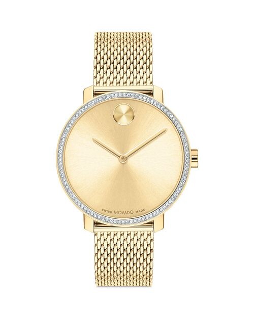 

Часы BOLD с мерцающим эффектом, 34 мм Movado, цвет Gold