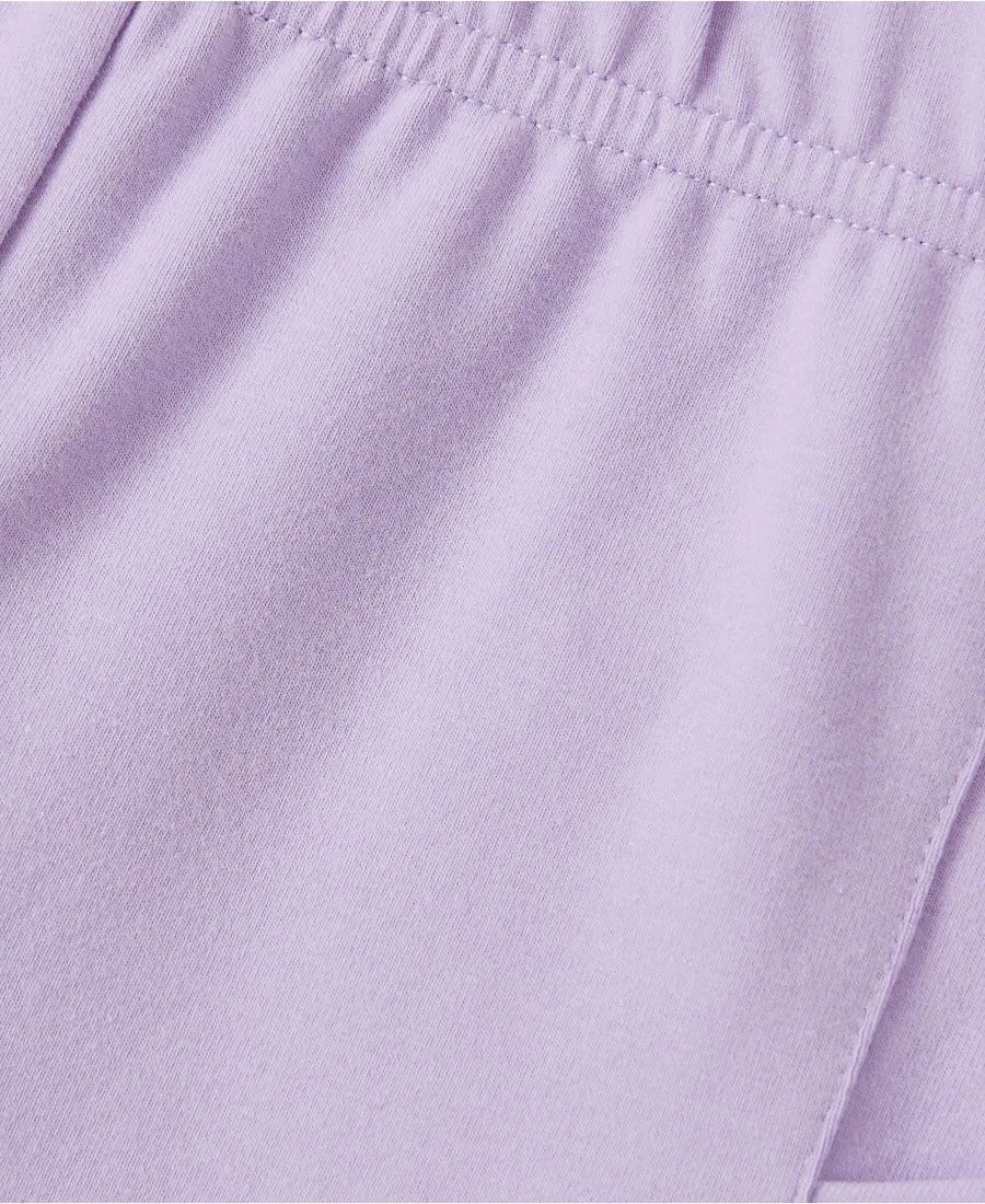 Детские шорты-велосипедки из плотного хлопка с карманами Tough Cotton Lands' End, Lilac Breeze — фото 3