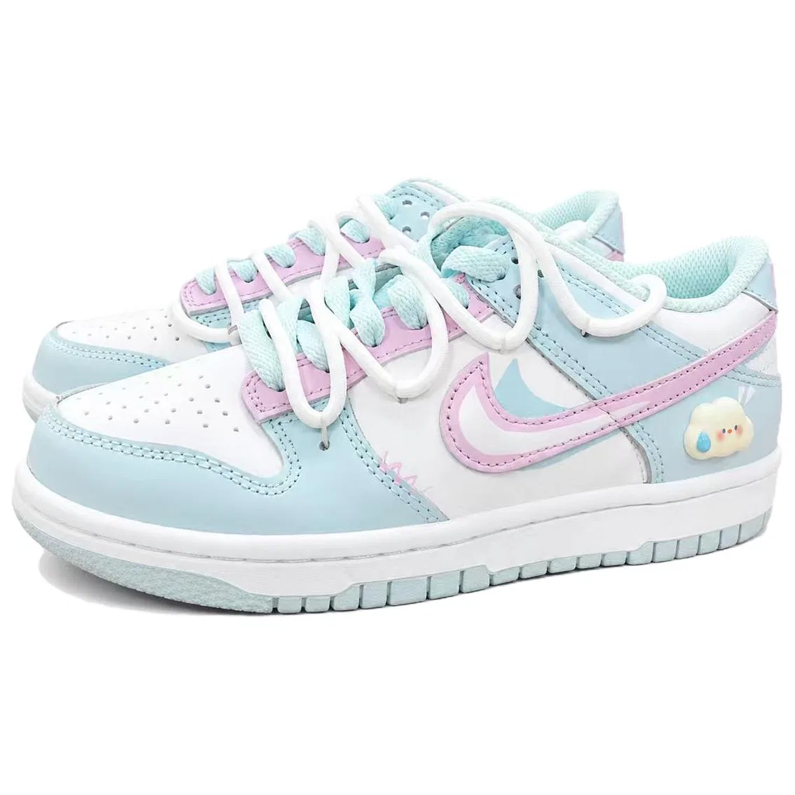 Детские кроссовки для скейтбординга Nike Dunk, Blue Pink — фото 4