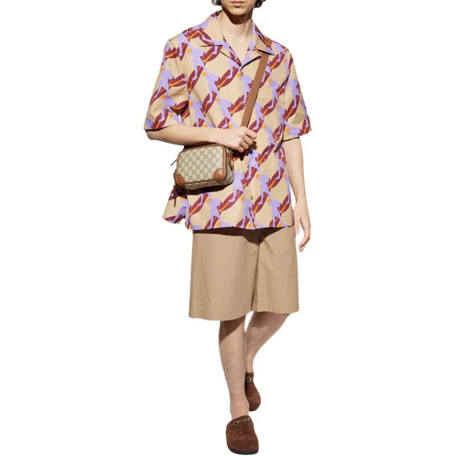 Шорты мужские GUCCI хлопковые, бермуды, Beige — фото 3