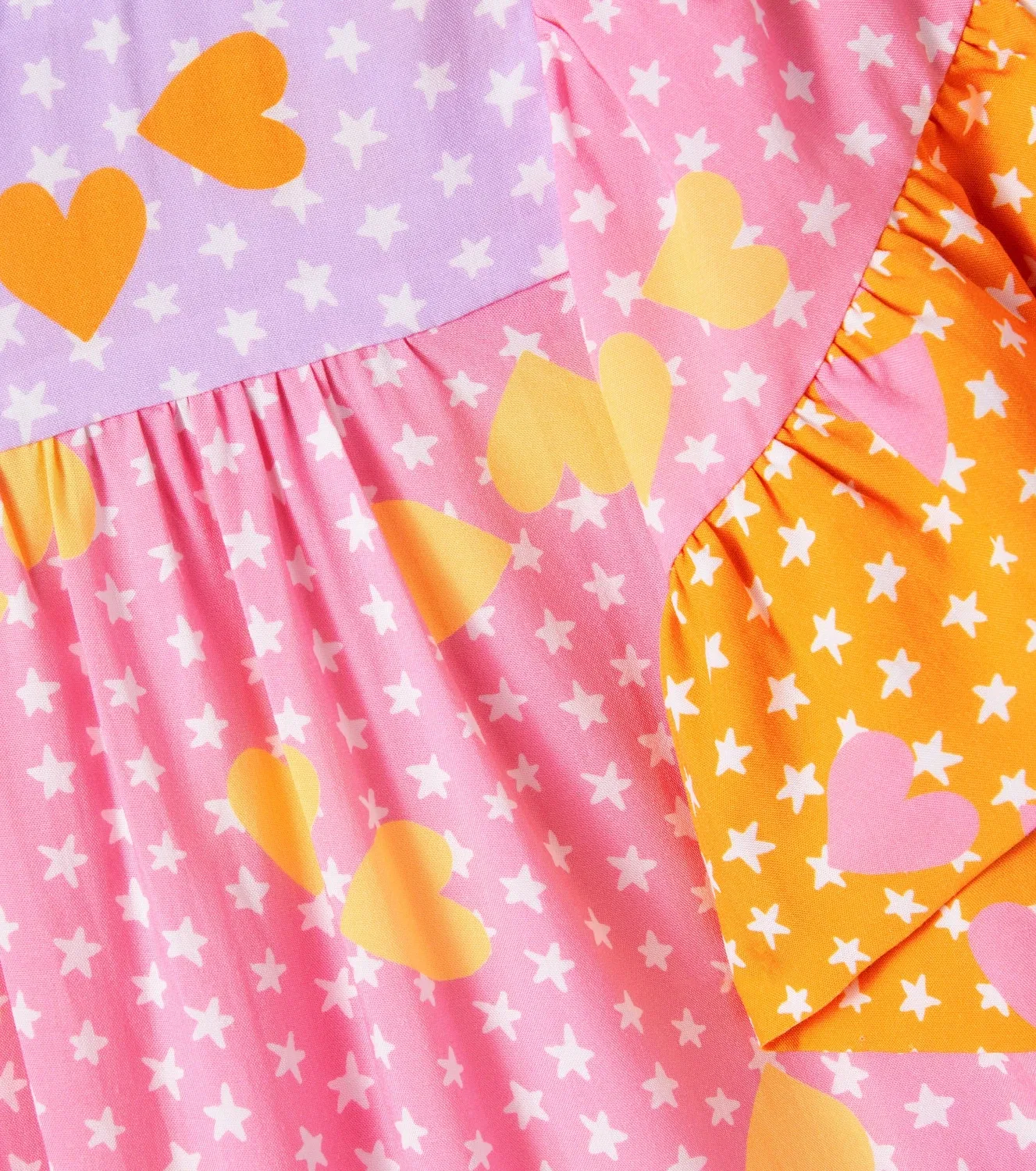 Платье в стиле колорблок с принтом Stella Mccartney Kids, розовый — фото 3