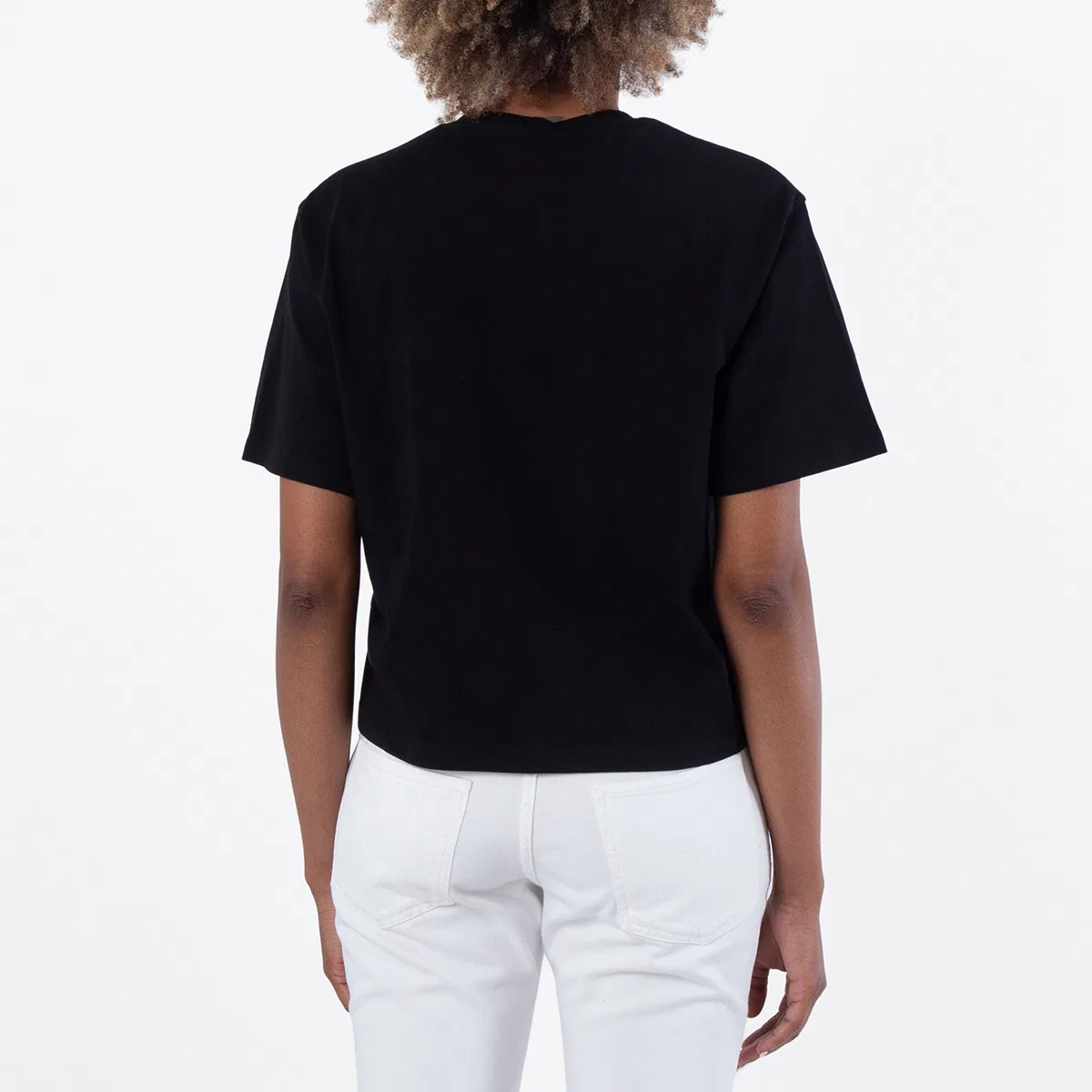 Футболка укороченная с принтом Medusa Cotton Crop T-Shirt Versace, Black/Gold — фото 3
