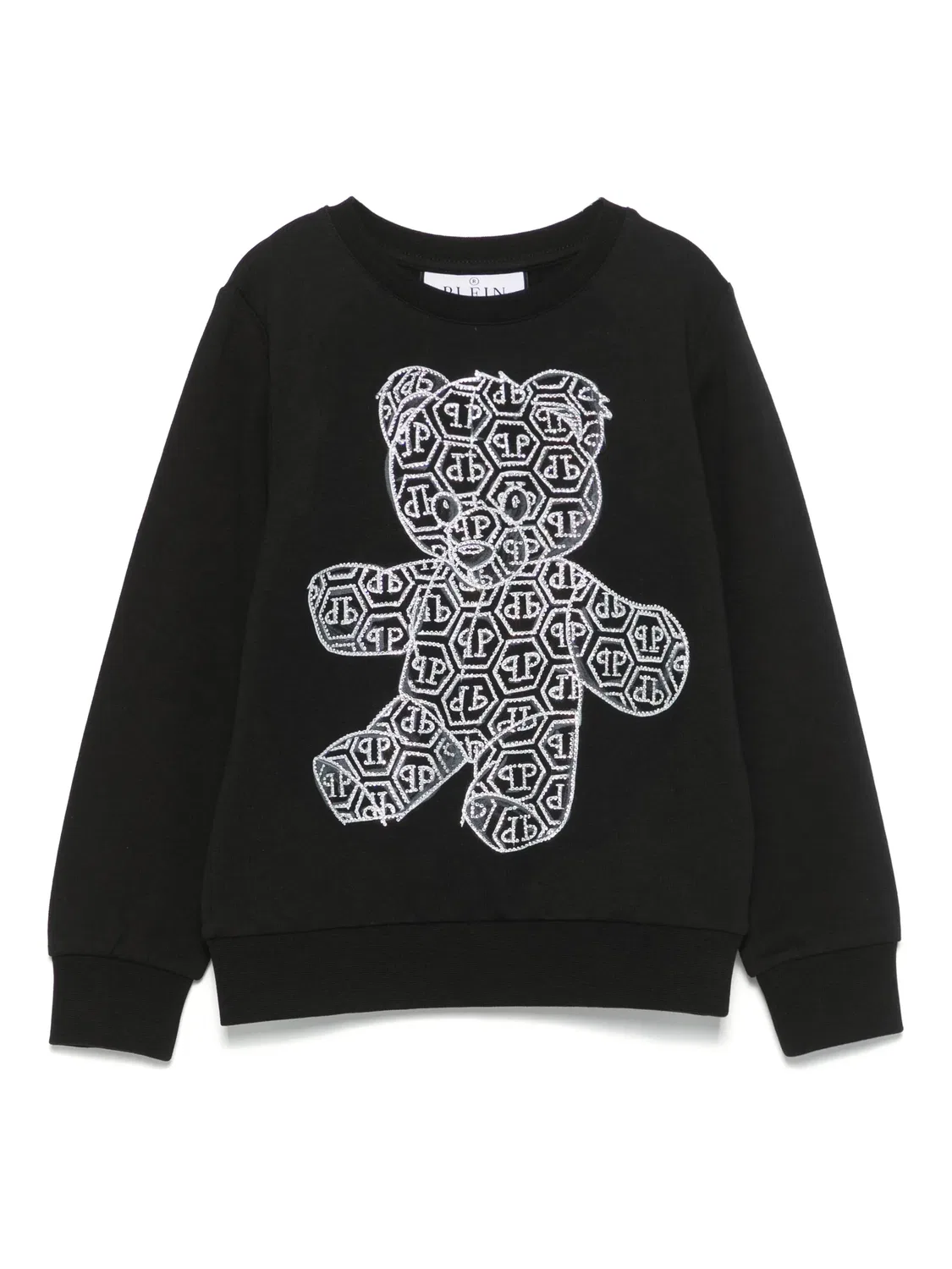 Свитшот с стразами Philipp Plein, черный
