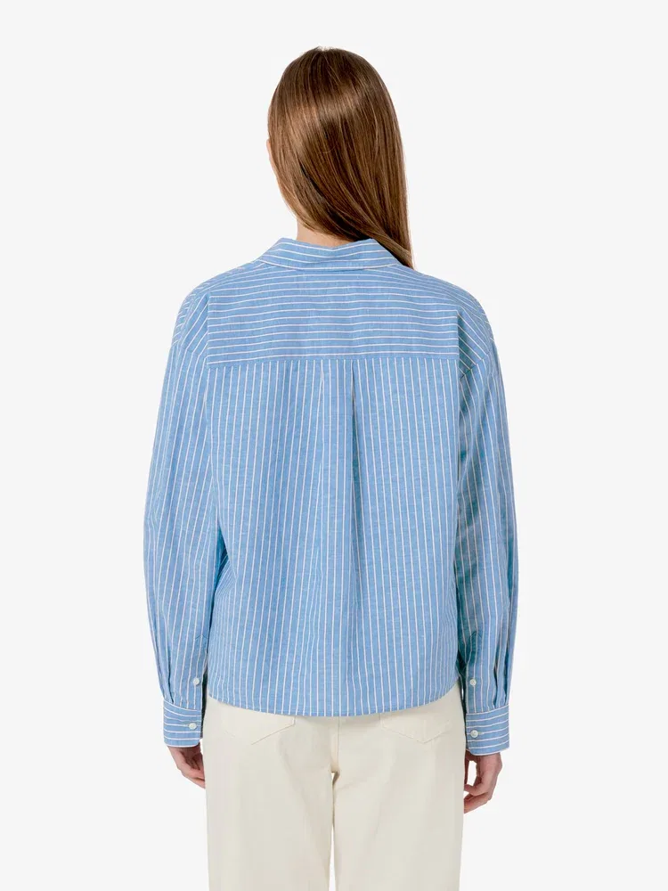 Рубашка кроп-топ LACOSTE, Blue — фото 3