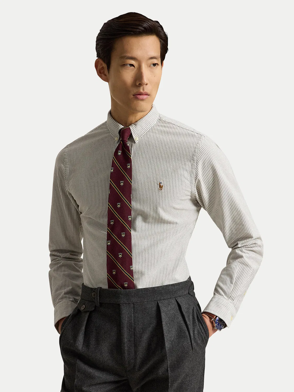 Мужская рубашка стандартного кроя Polo Ralph Lauren, светло-бежевый