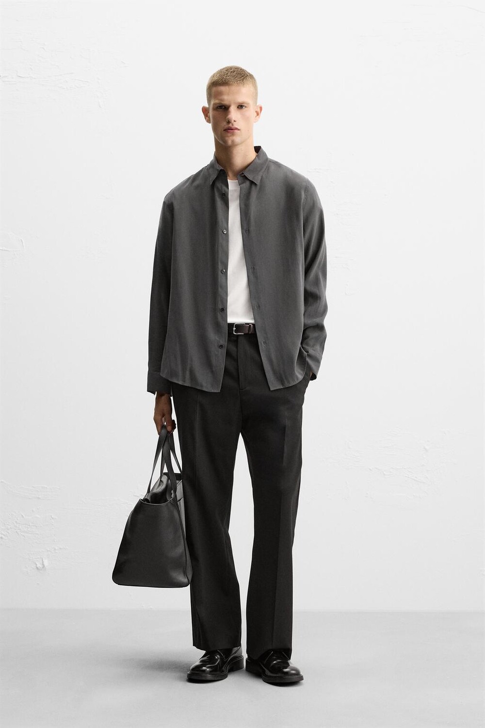 

Брюки раскрешенные ZARA, черный