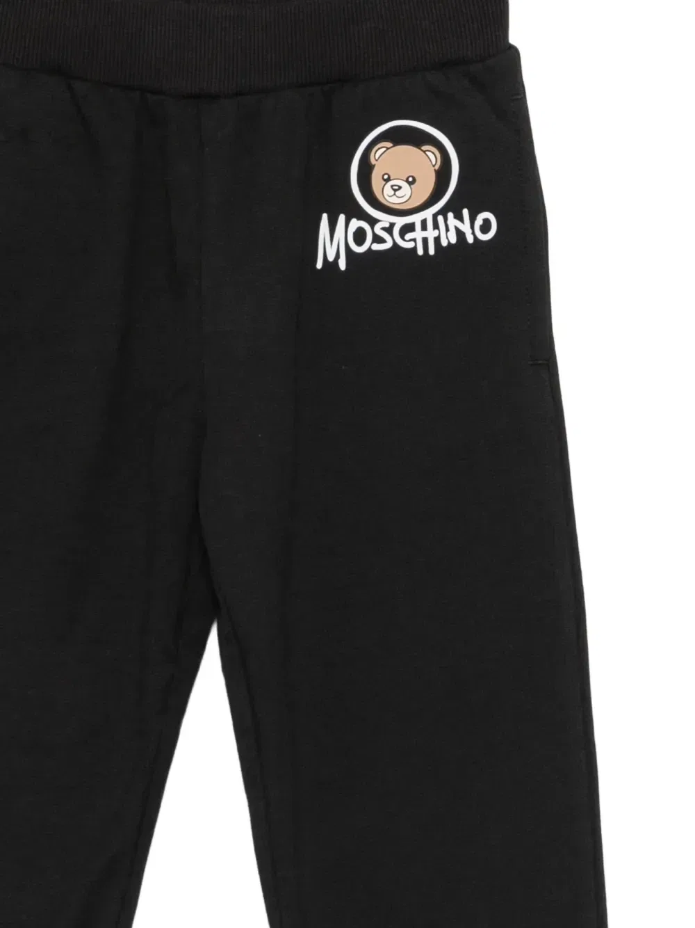 Спортивные штаны с принтом плюшевого мишки Moschino Kids, черный — фото 3