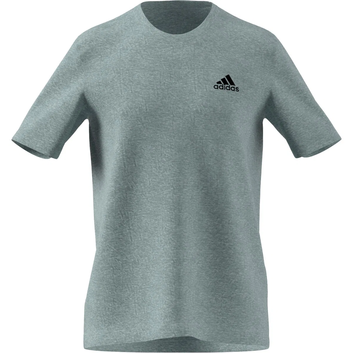 Мужская футболка с коротким рукавом adidas Essentials Embroidered Small Logo, Серый — фото 4