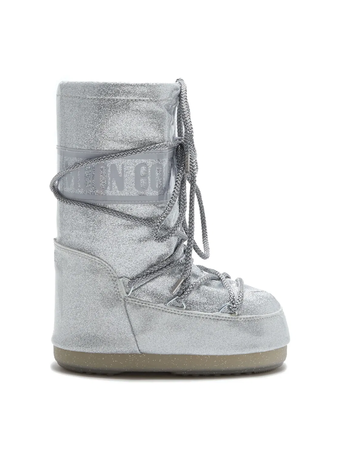 Детские Снежные Боты Icon Junior с Блестками Moon Boot, серебристый