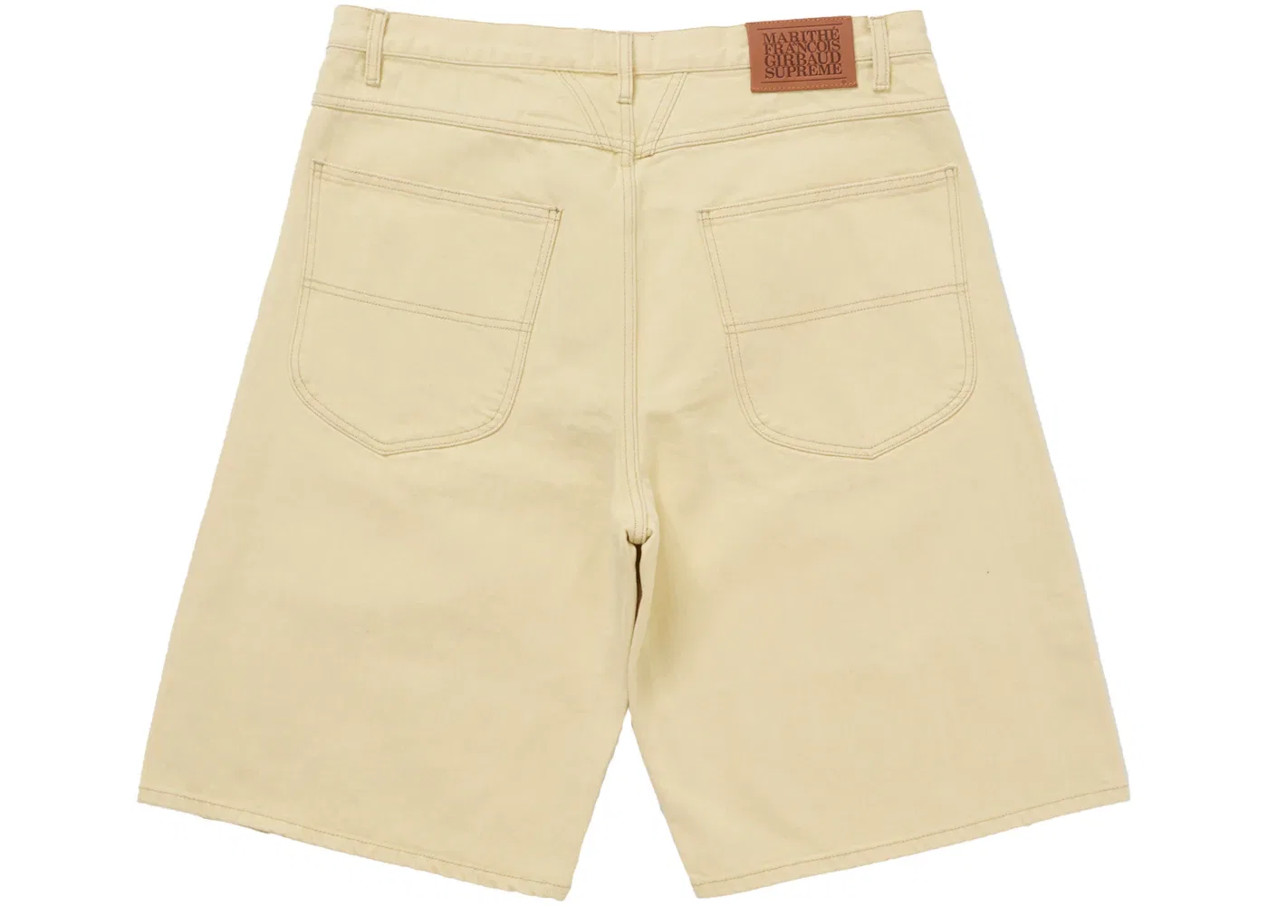 Мужские шорты свободного кроя Supreme Marithé + François Girbaud X-Seam Baggy Denim Short, Pale Yellow — фото 2