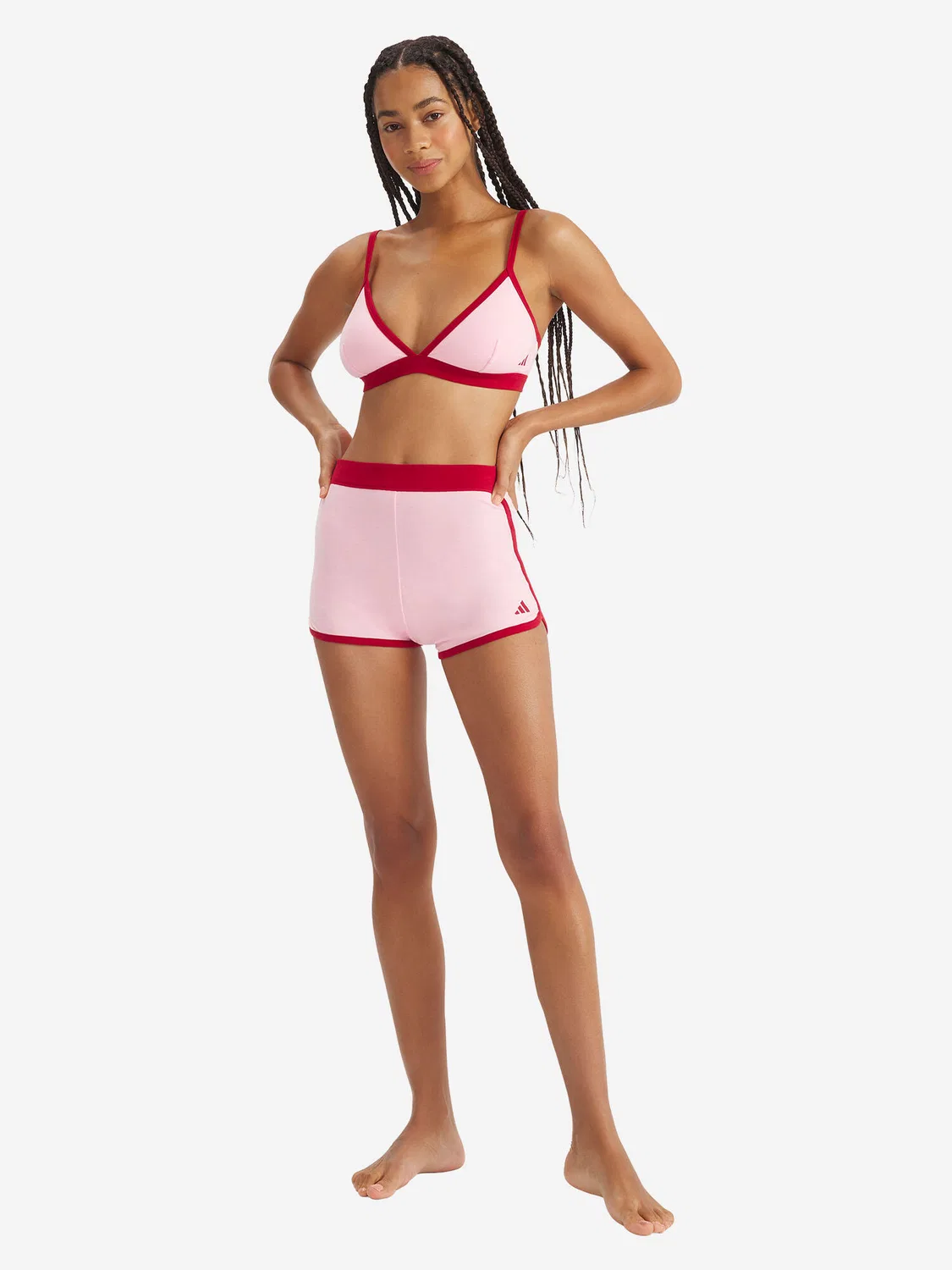 Женские трусы классические с принтом Sport Active Essentials Adidas, Rosa — фото 3