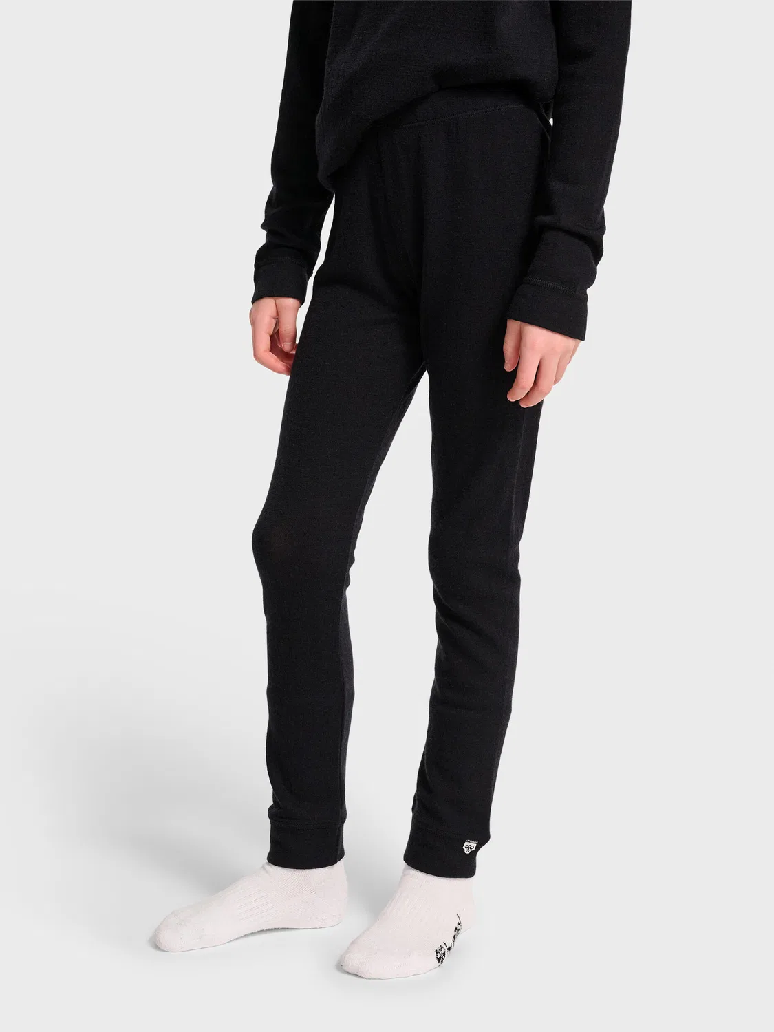 Детские шерстяные леггинсы с рифленой структурой Hummel, Schwarz
