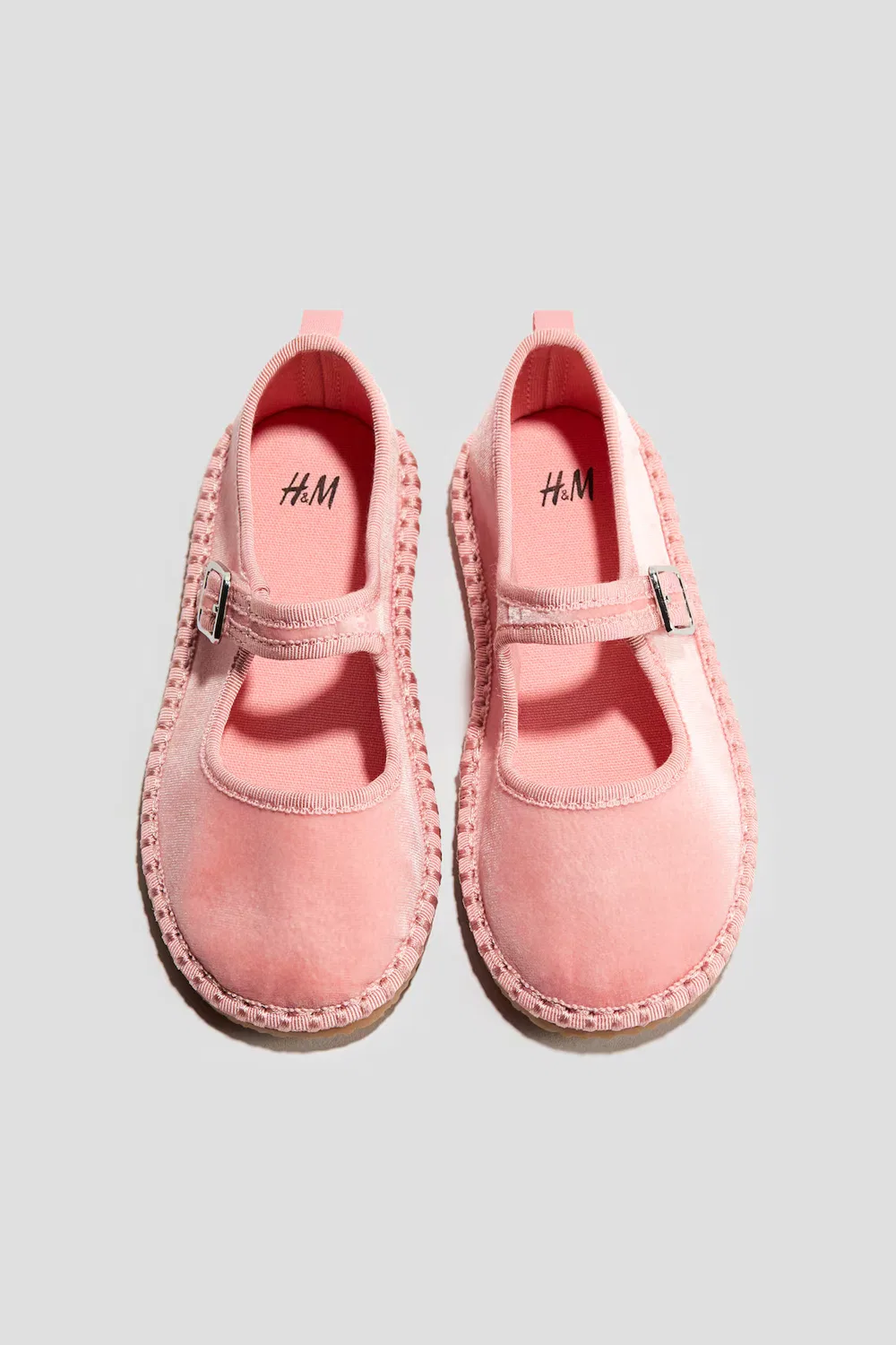 Туфли Мэри Джейн из велюра H&M, Rosa — фото 2