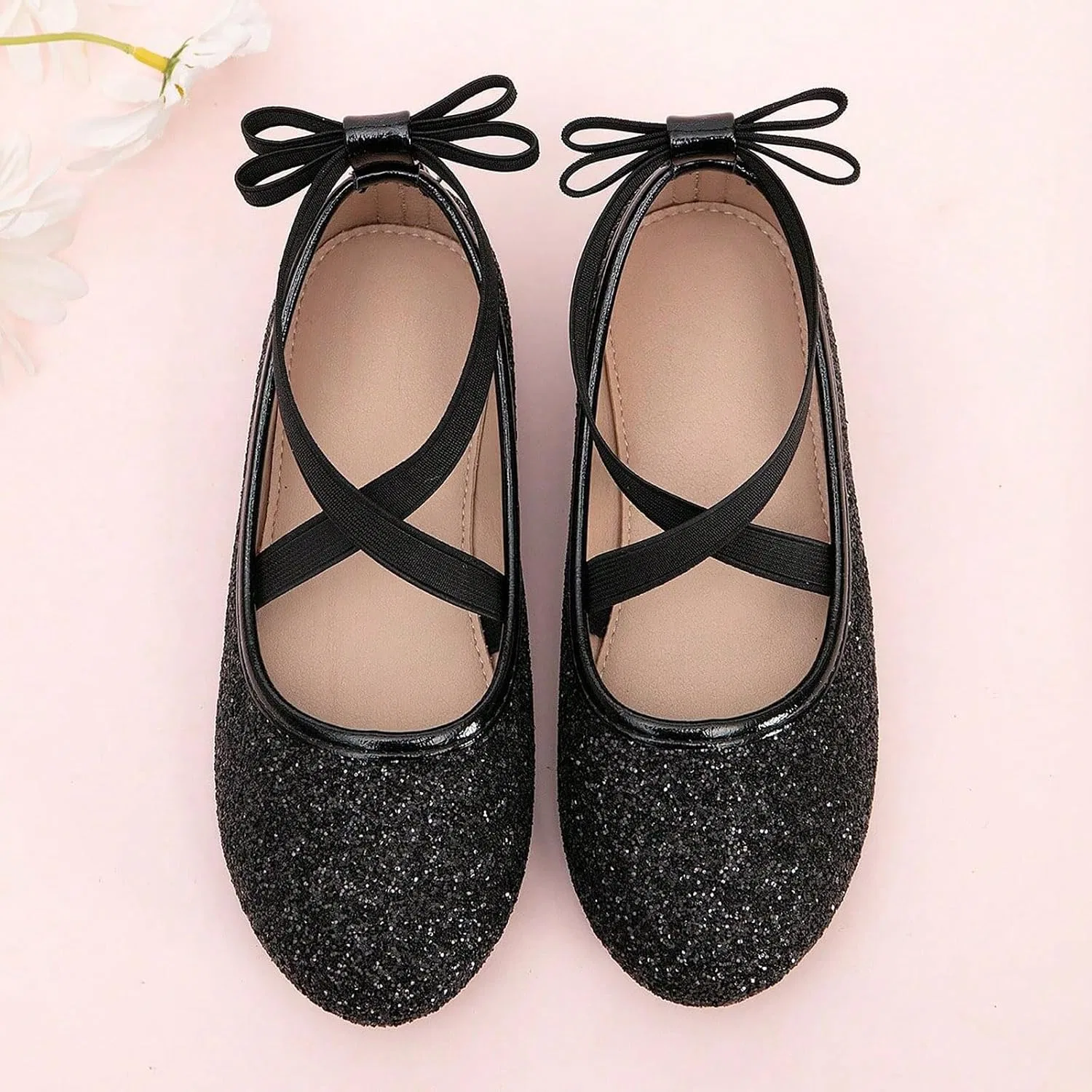 Детские балетки для девочек с ремешком на щиколотке Mary Jane Flats, Black — фото 4