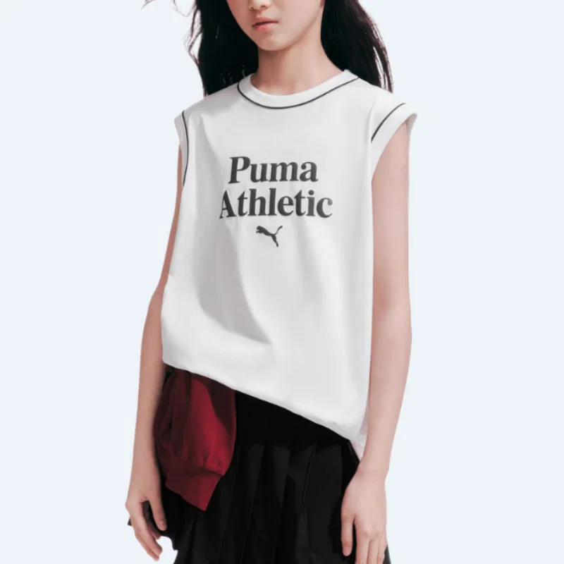 Детская футболка с круглым вырезом PUMA, Raw White — фото 4