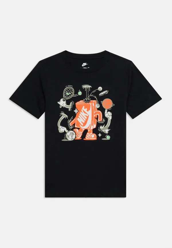 Футболка с принтом хлопок Nike Sportswear, черный