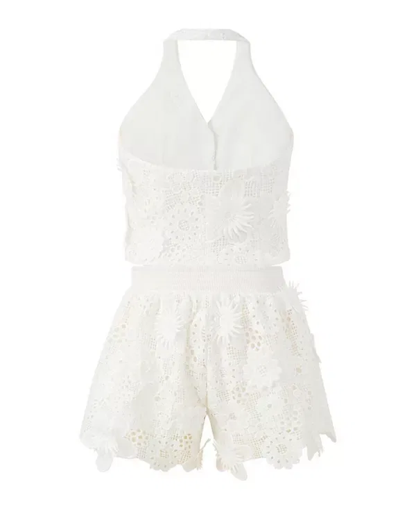 Детский топ для девочек с вышивкой Lucinda Embroidered Vest Marlo Kids, Ivory — фото 4