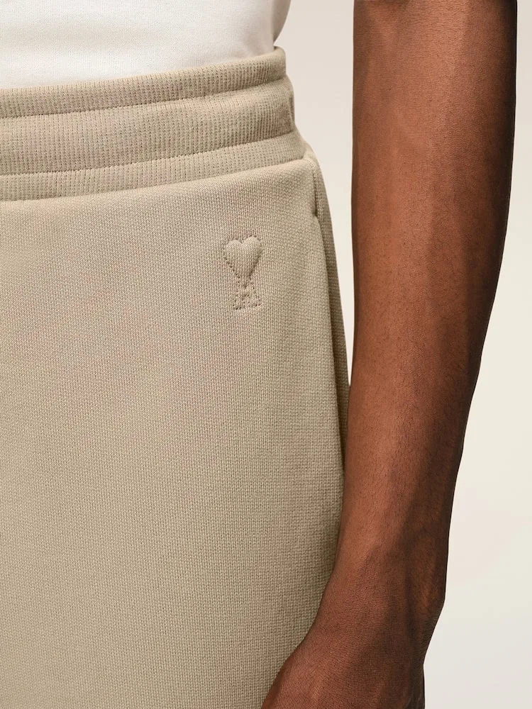 Шорты с вышивкой Small Adc Embossed Short AMI PARIS, Beige Taupe — фото 4