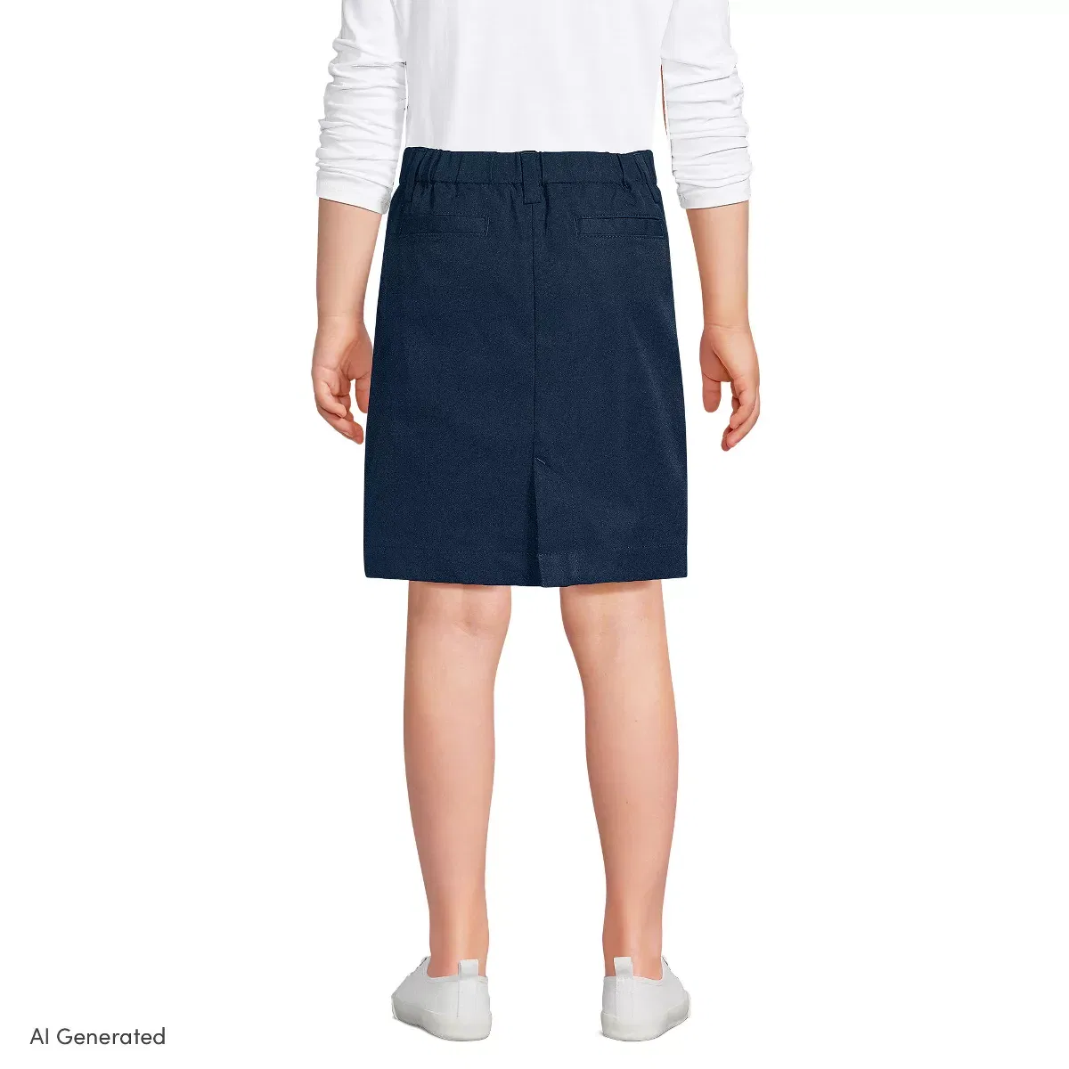 Детская юбка-шорты с защитой UPF 50 Lands' End, Classic Navy — фото 2