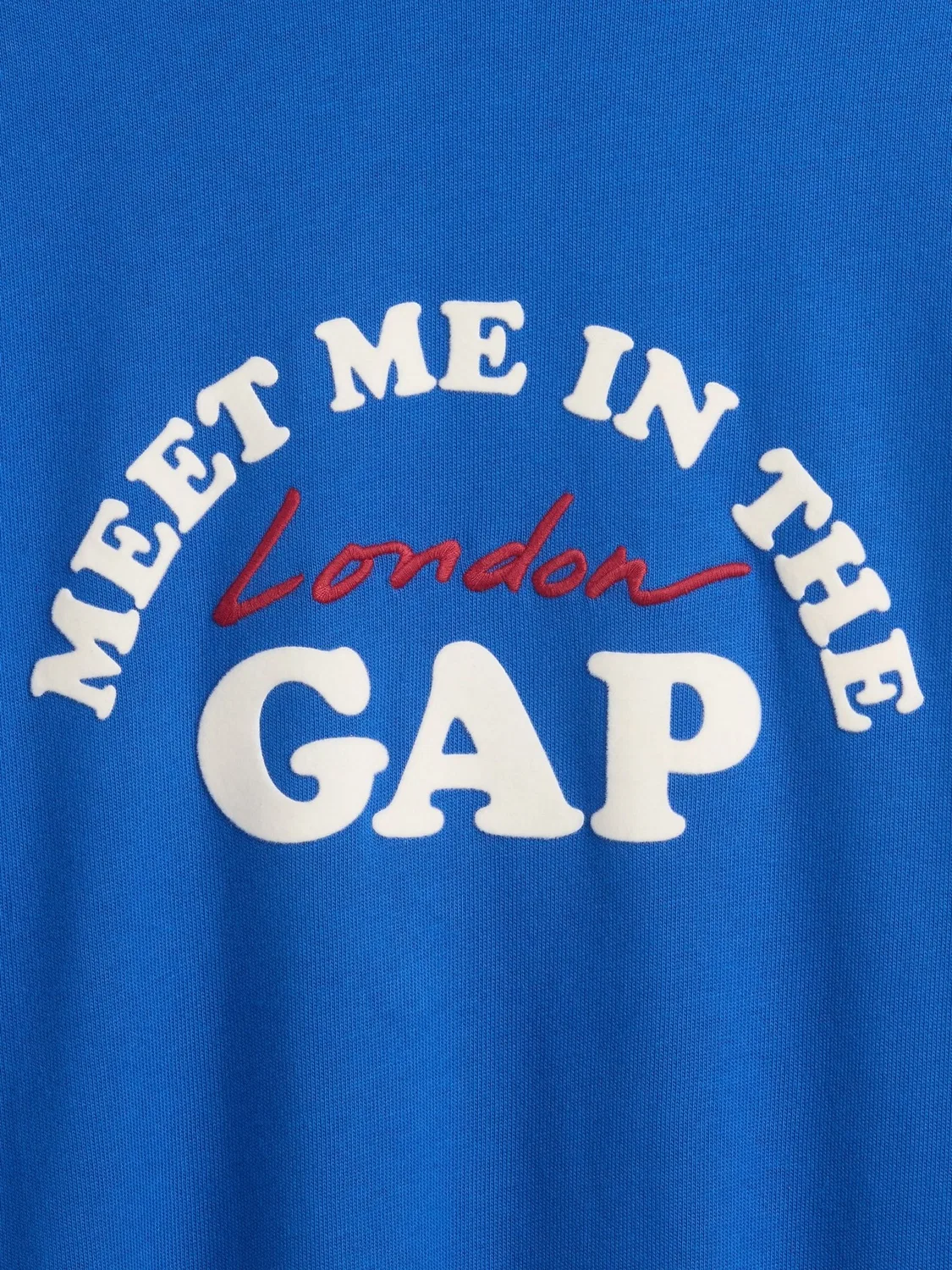 Футболка с длинным рукавом Gap London Logo, синяя — фото 4