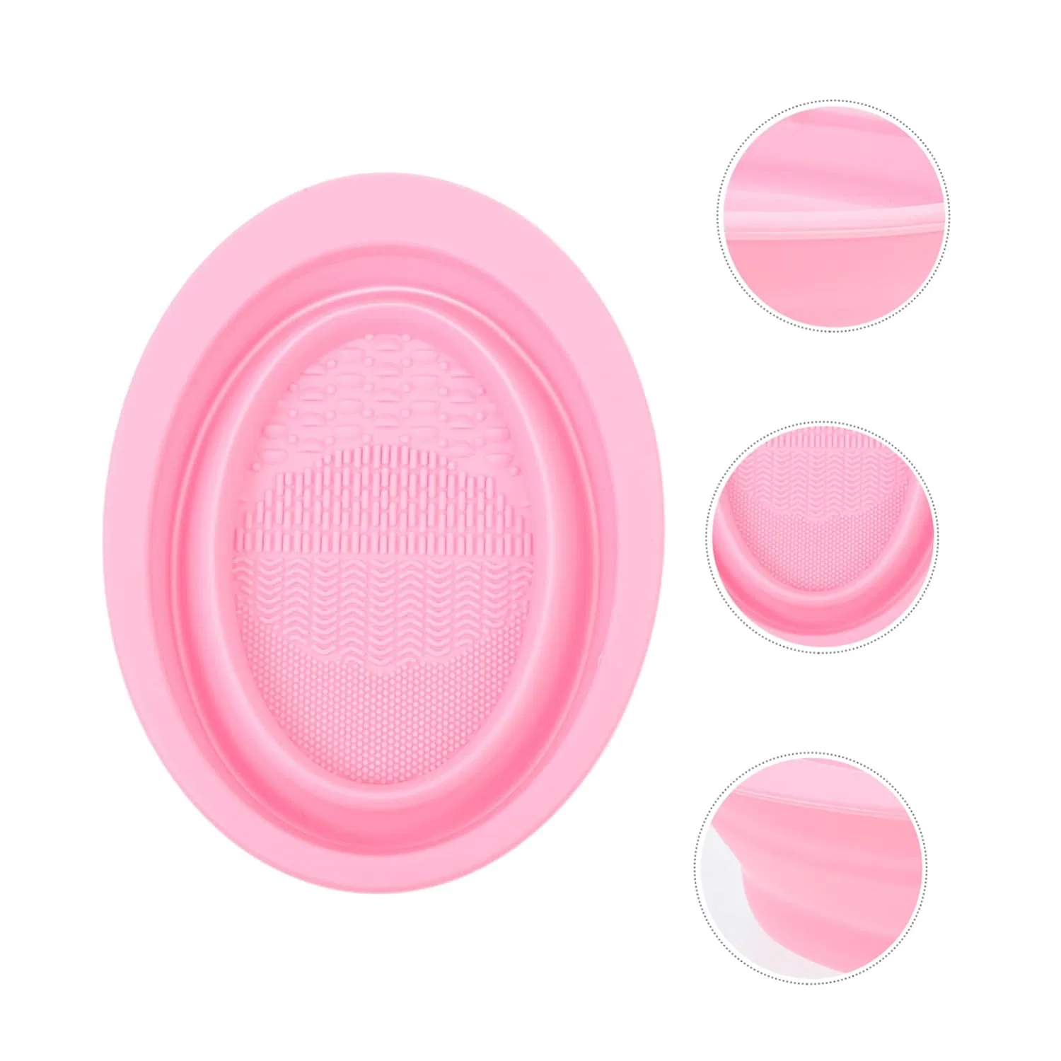 Салфетка для чистки кистей Silicone Scrubbing Pad, VALICLUD, 1 шт, 14.5x11x4 см, Pink — фото 2