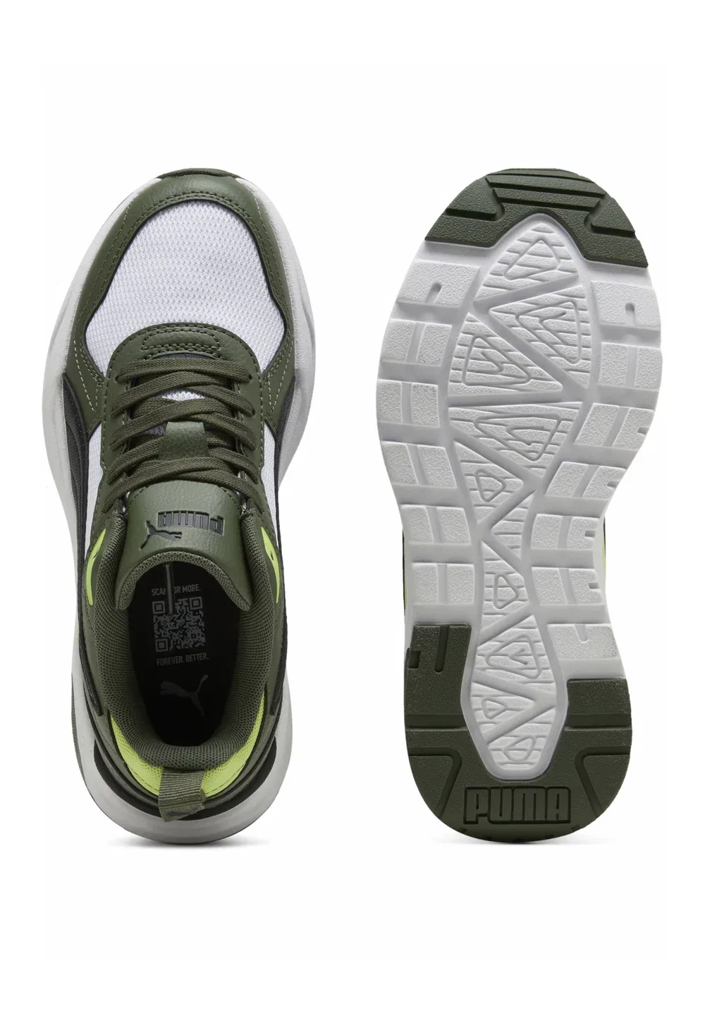 Кроссовки Trinity 2 lt jr унисекс Puma, White- Black-Moss Veil — фото 3