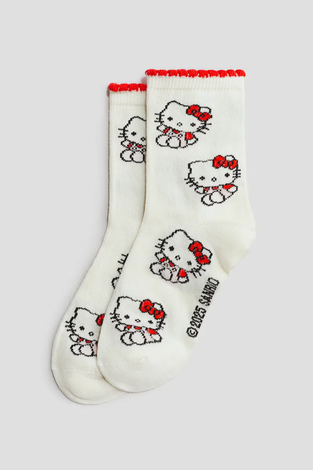 Набор из 5 носков с рисунком H&M, Weiß/Hello Kitty — фото 3