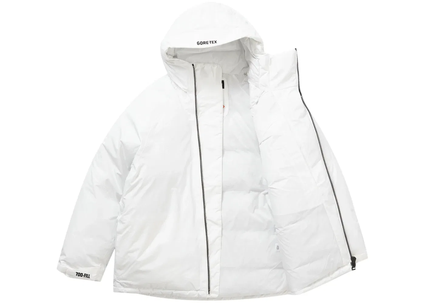 Мужская куртка-пуховик с принтом Supreme Parka (FW23), White — фото 2