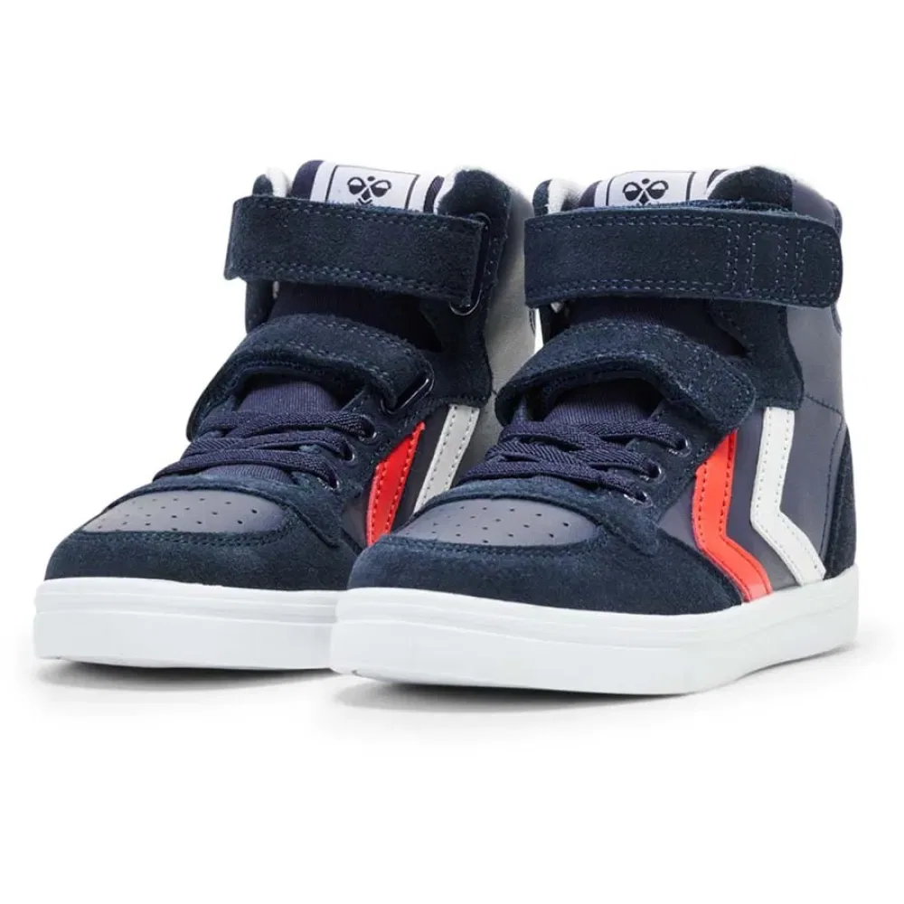 Кроссовки высокие Hummel Slimmer Stadil Leather, синий — фото 2