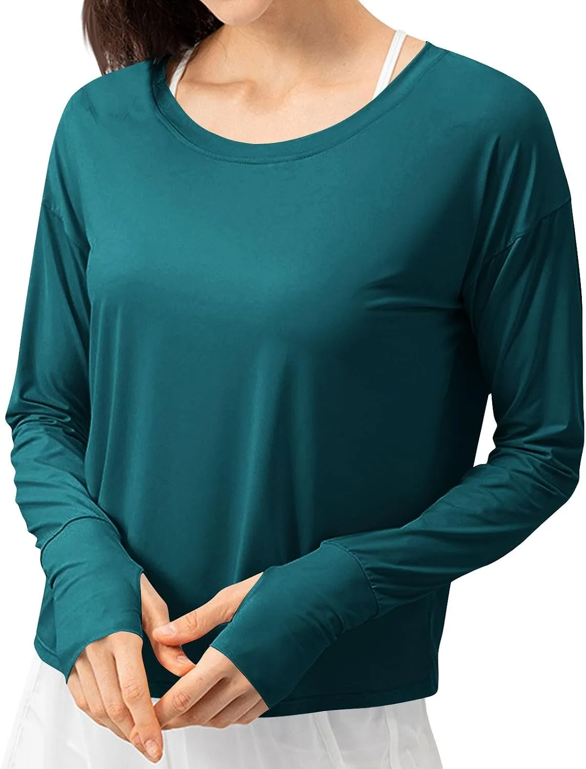 Женская рашгард с длинным рукавом UPF 50+, Army Green