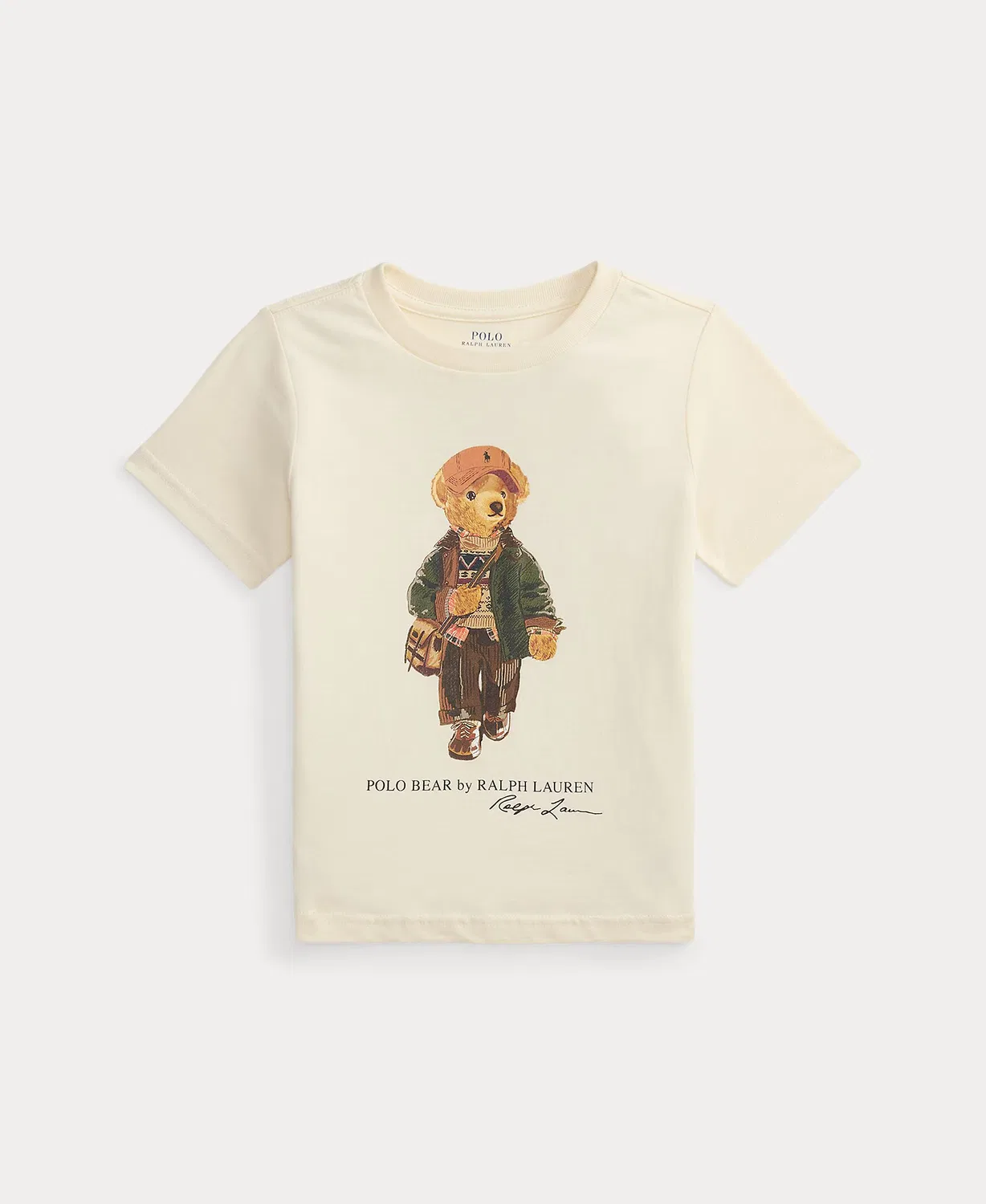 Футболка из хлопка, Unisex Polo Bear, Polo Ralph Lauren, кремовый — фото 4