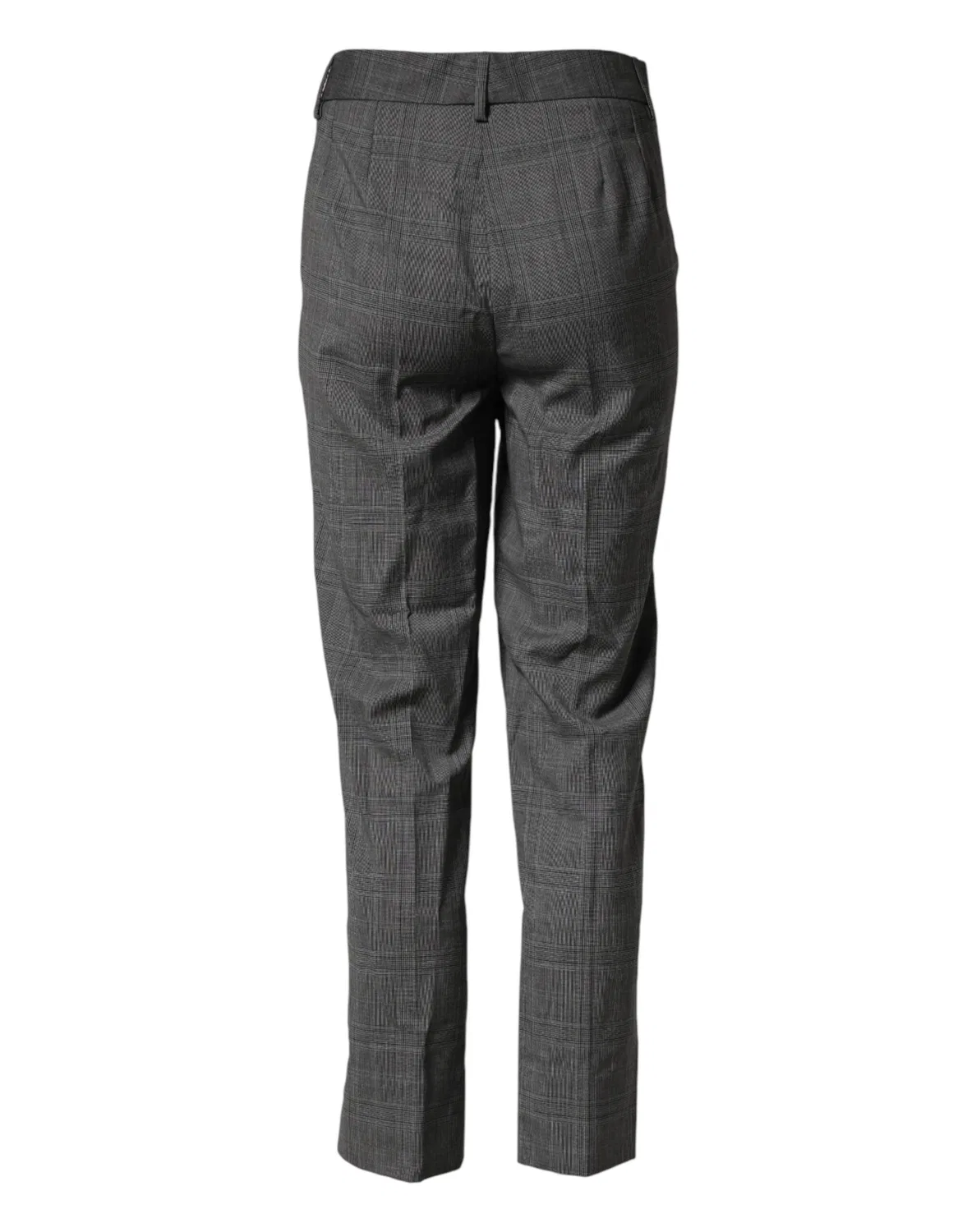 Женские брюки классические из шерсти с клетчатым принтом Dark Gray Check Tartan Dolce & Gabbana, Dark Gray — фото 3