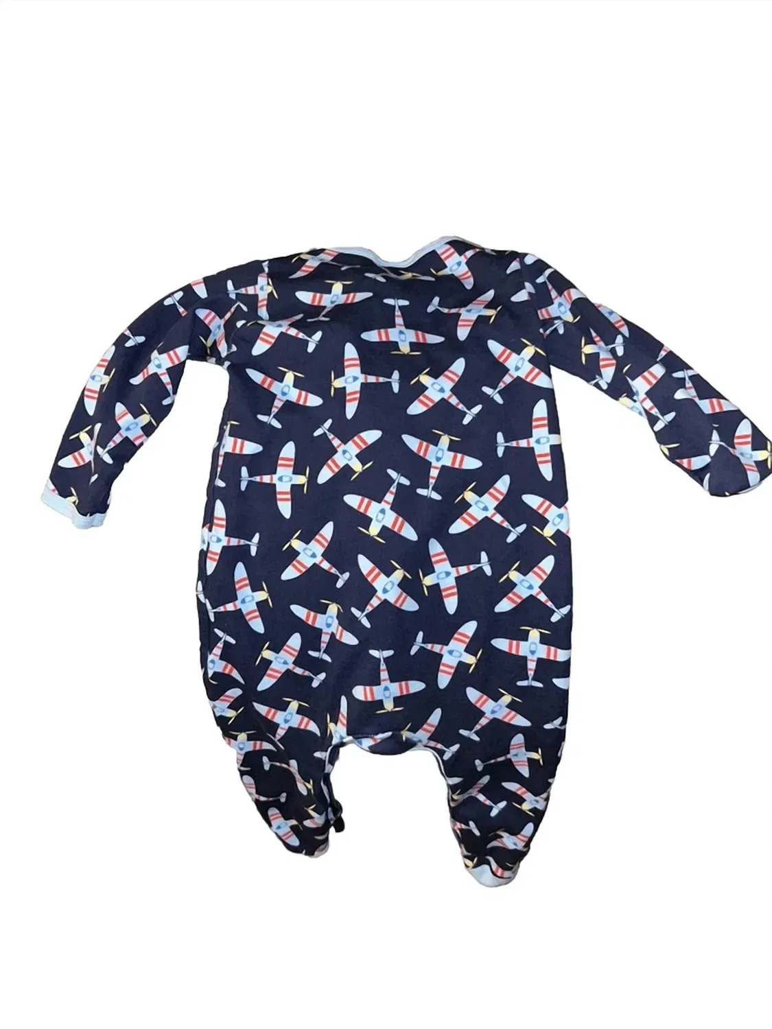 Детский комбинезон-слип с принтом Up Up & Away Magnolia Baby, темно-синий — фото 2
