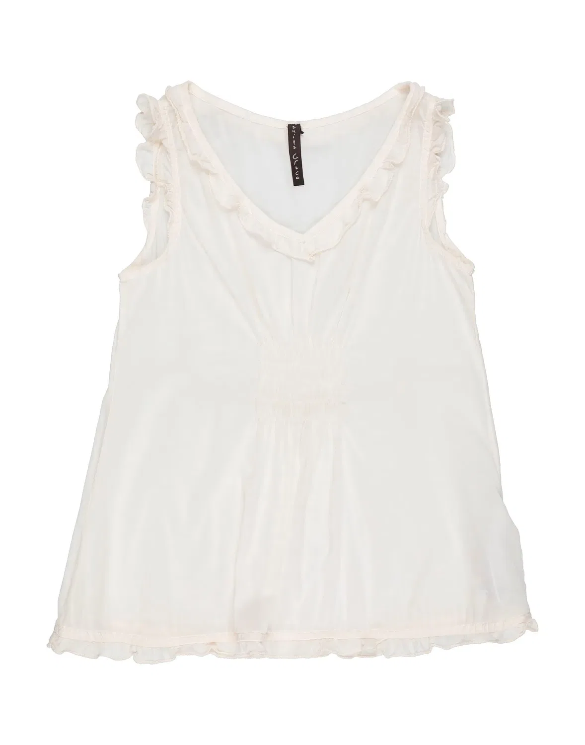 Детский топ с рюшами без рукавов Manila Grace, айвори