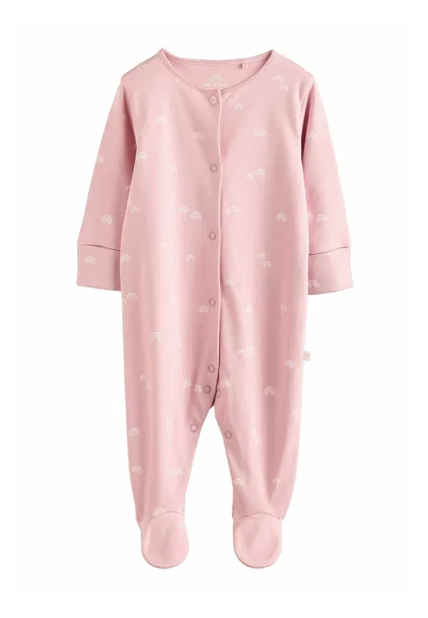 Комплект из 7 боди с длинным рукавом Regular fit sleep suit Next pink, розовый — фото 2