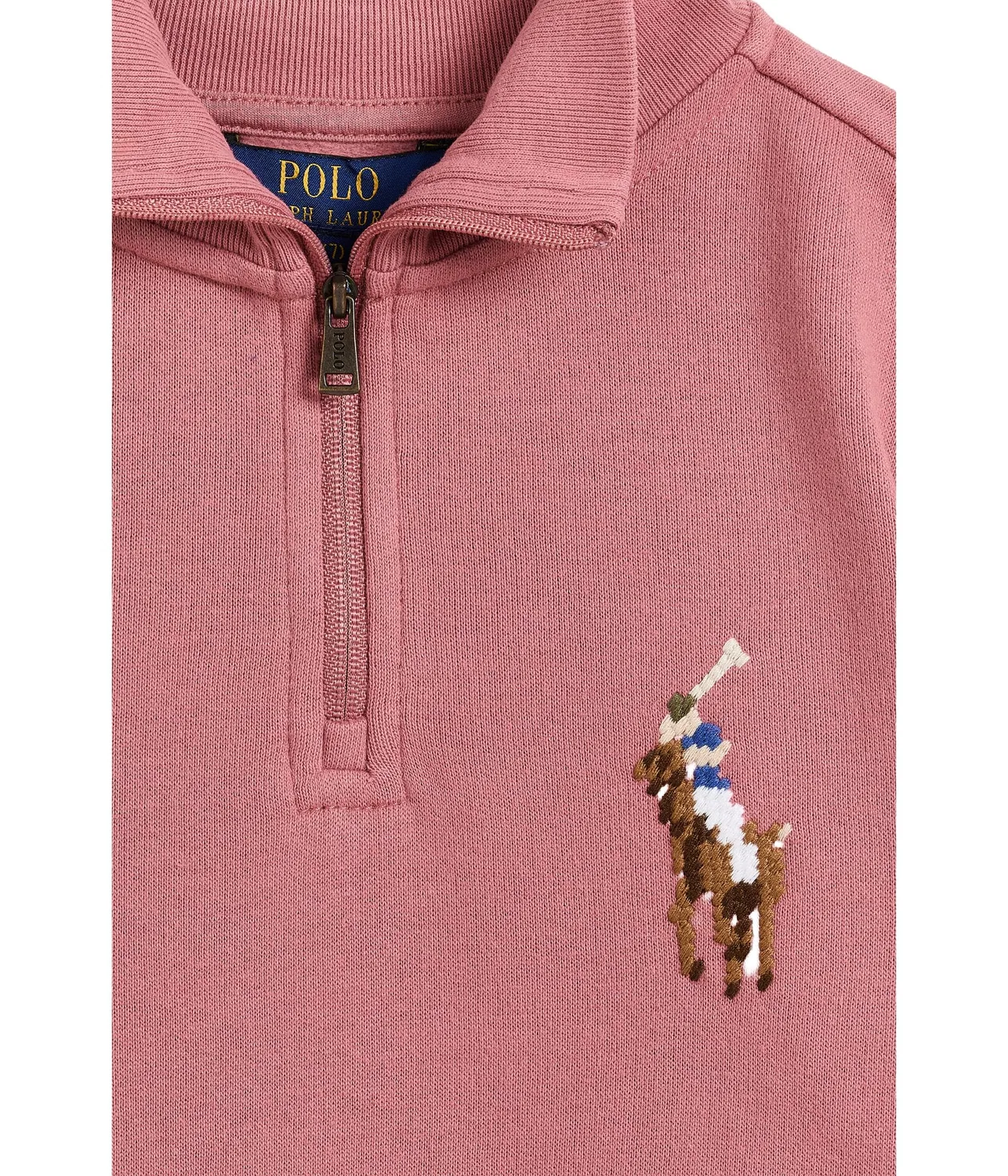 Флисовая кофта с застежкой-молнией 3/4 (для детей постарше) Polo Ralph Lauren Kids, Canvas Pink — фото 3