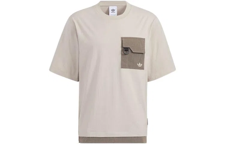 Мужская футболка с принтом Preppy Silver Gray Adidas Originals, Preppy Silver Gray