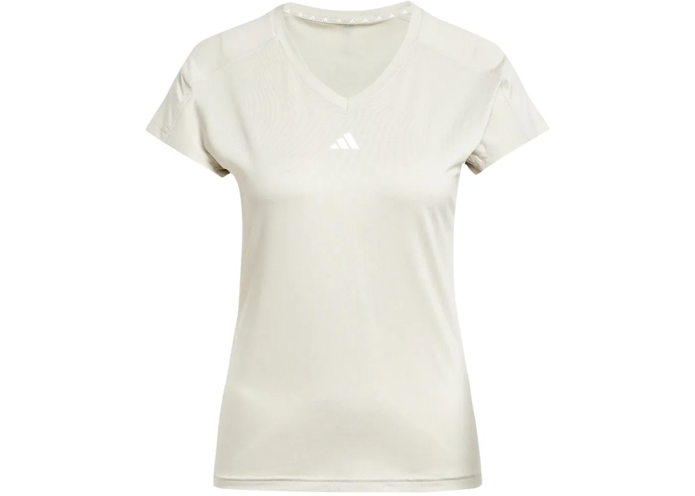 Женская футболка с V-образным вырезом Aeroready Train Essentials Minimal Branding Adidas, Wonder Alumina/White
