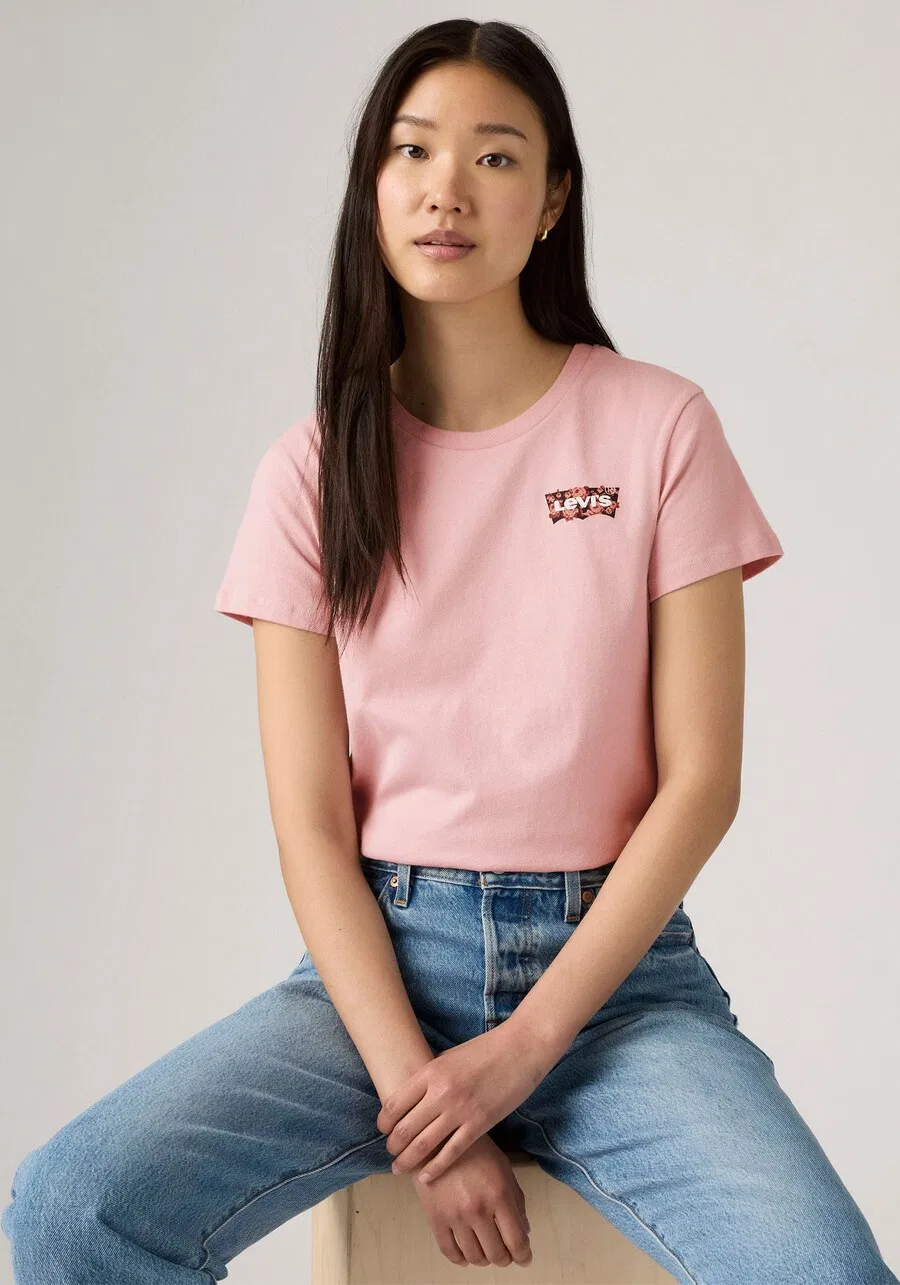 Футболка LEVI'S 'Perfect Tee' в розовом цвете — фото 4