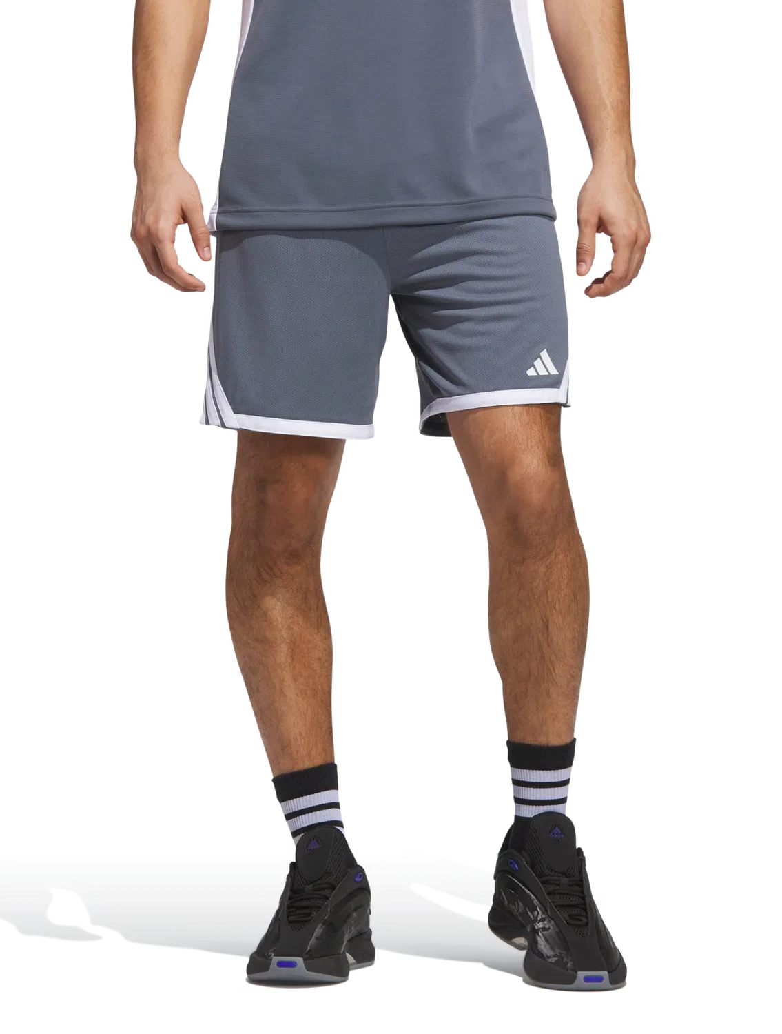 Мужские баскетбольные шорты AEROREADY Adidas, серый — фото 2