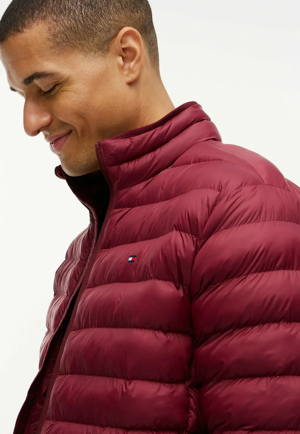 Удобная, компактная стеганая куртка - зимняя куртка Tommy Hilfiger, Burgundy — фото 4