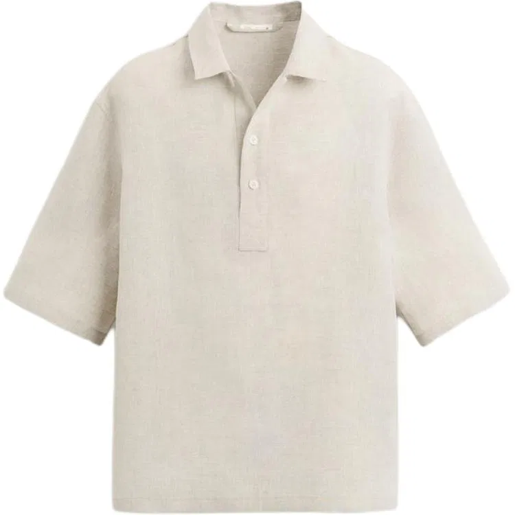 Мужское поло с воротником Light Beige ZARA