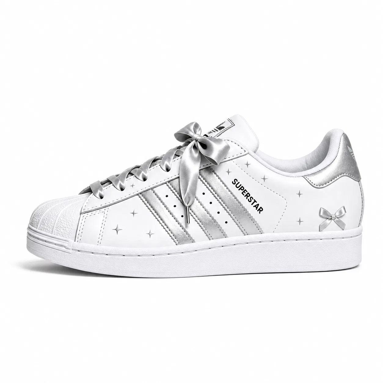 Детские кроссовки для скейтбординга с низким силуэтом Superstar 2 Adidas Originals, Silver