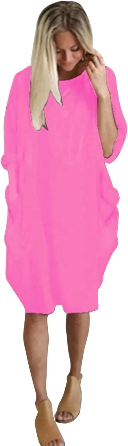 Платье Casual, Solid, Generic, Pink