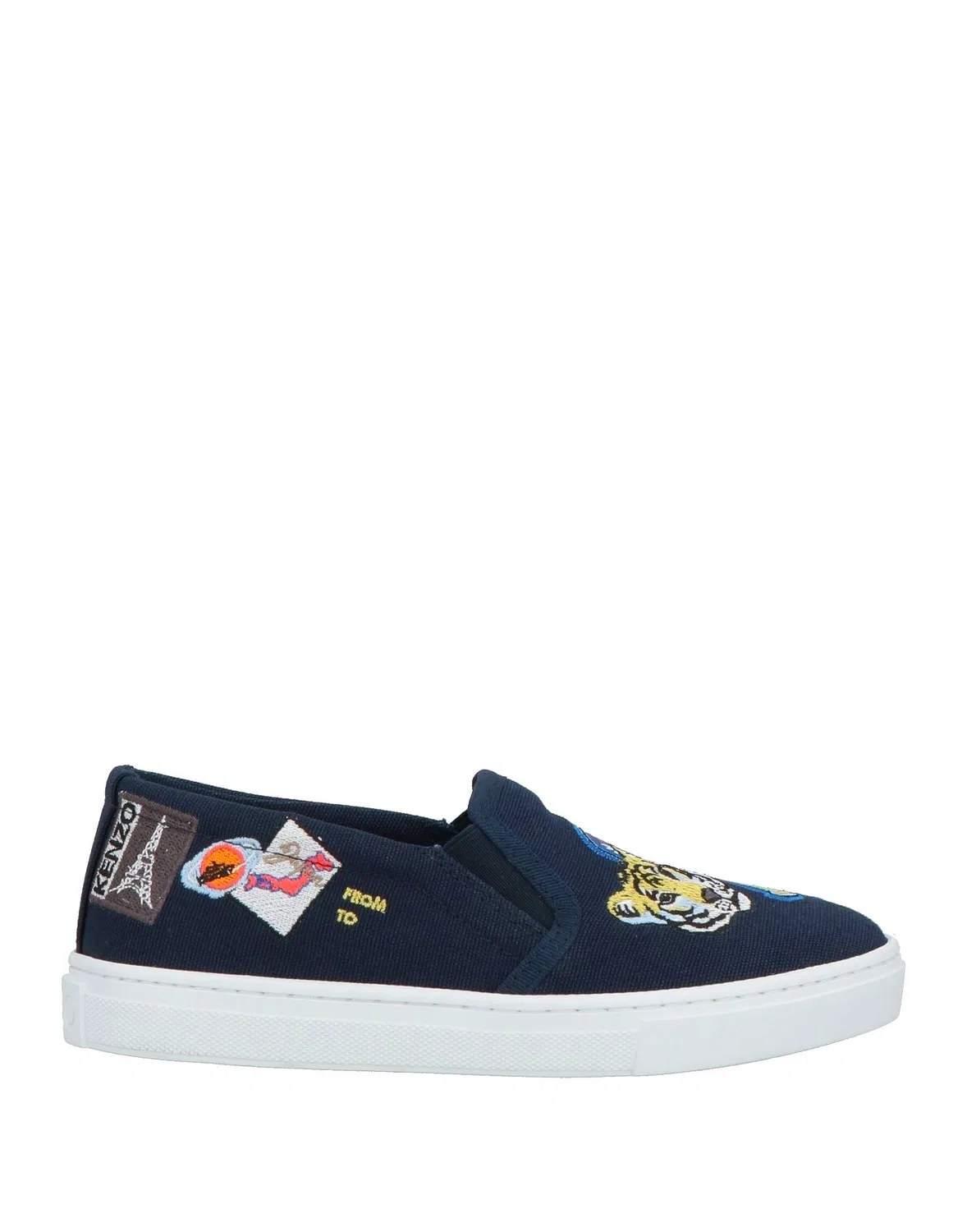 Детские кеды на шнуровке с принтом Kenzo Kids, темно-синий