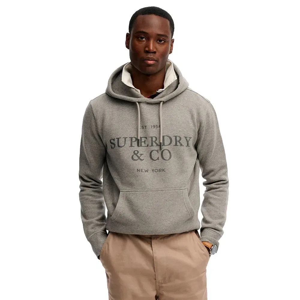 Худи Relaxed Fit Superdry 1954 Company Superdry, серый